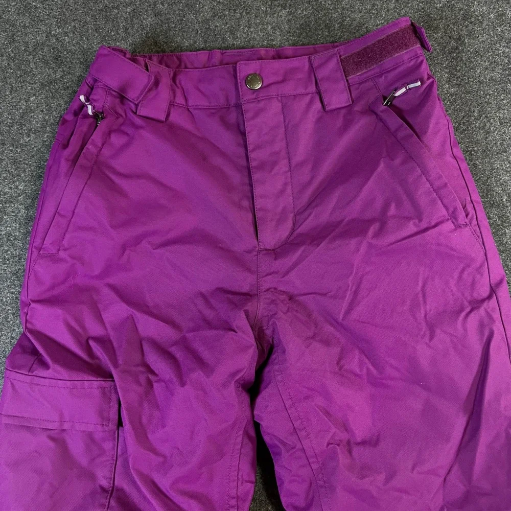 Columbia Kids Bugaboo II Snow Pants Purple Omni-Heat Insulated Size M 10/12